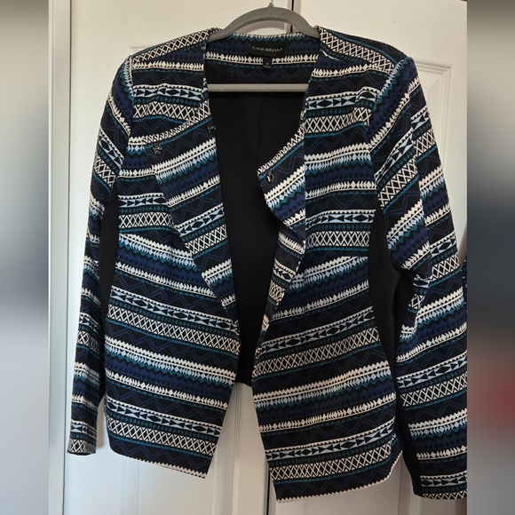 Lane Bryant Jackets & Blazers - LANE BRYANT blue patterned jacket